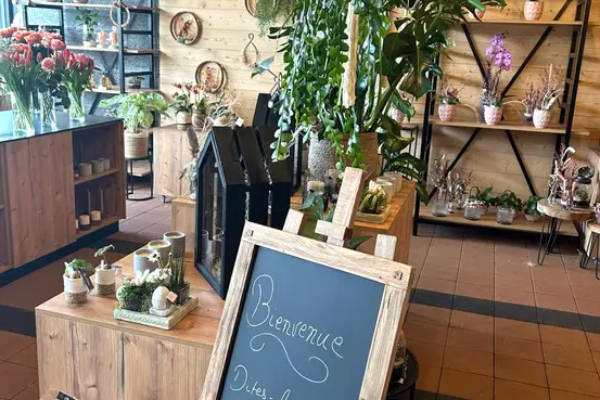 Présentation du rayon fleurs