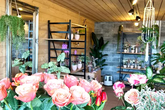 Photographie en gros plan d'un bouquet de roses