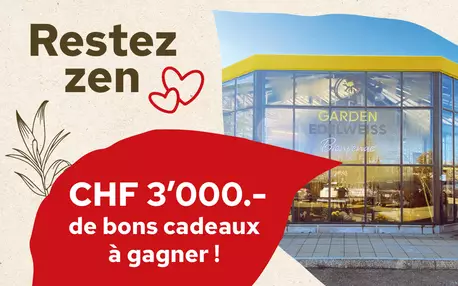 Image de promotion du concours avec une photo du bâtiment de Garden Edelweiss